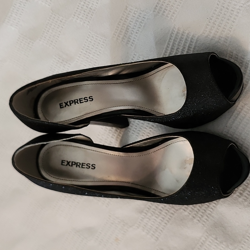 Express Glitter Heels sz 7